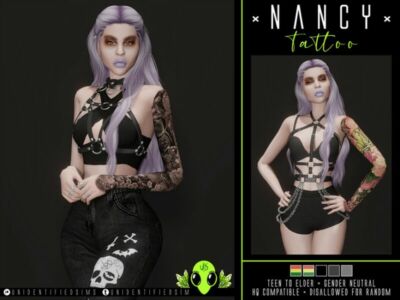 Nancy Tattoo By Unidentifiedsims Sims 4 CC