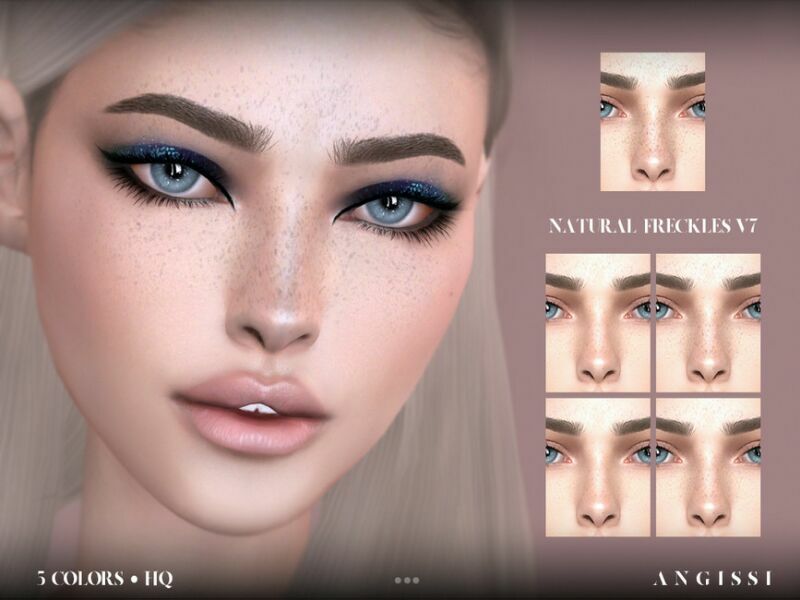 Natural Freckles V7 By Angissi Sims 4 CC