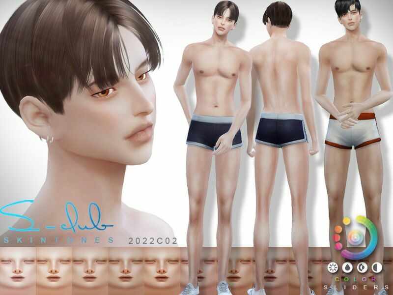 Nature Soft MEN Colorful Skintones By S – Club By S-Club Sims 4 CC