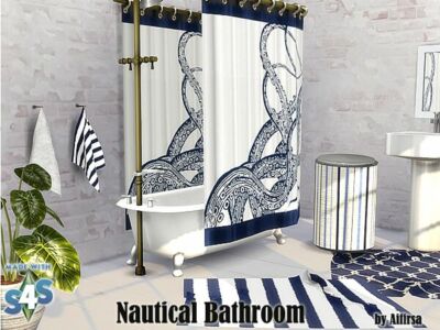 Nautica Bathroom By Aifirsa Sims 4 CC