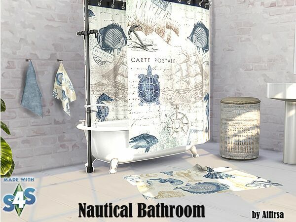 sims 4 cc nautica bathroom by aifirsa 2