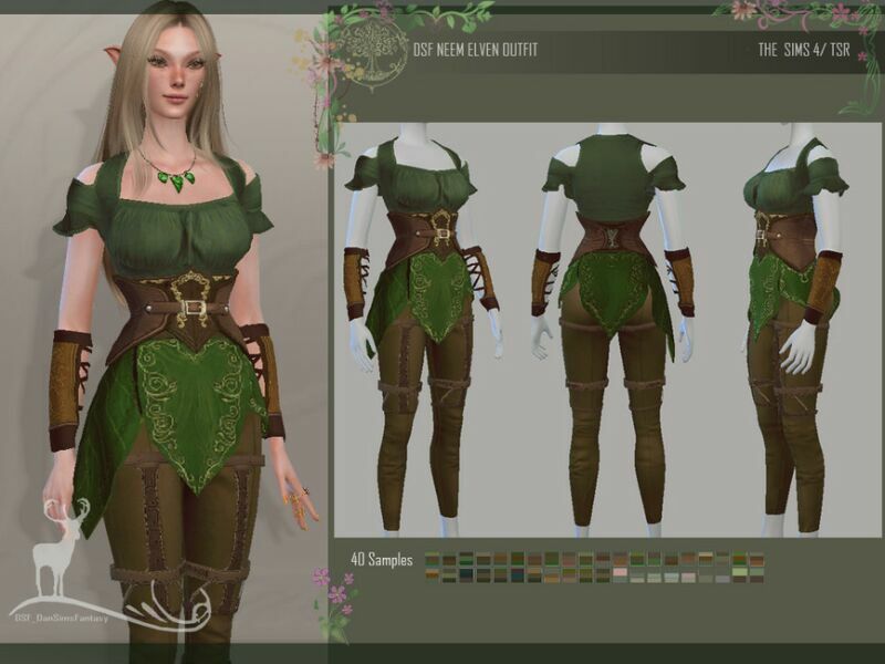 sims 4 cc neem elven outfit by dansimsfantasy 2