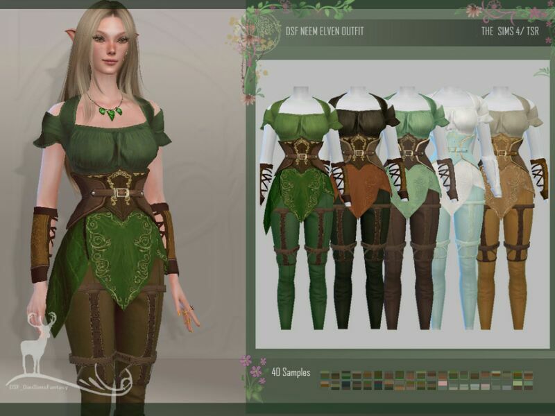 sims 4 cc neem elven outfit by dansimsfantasy 3