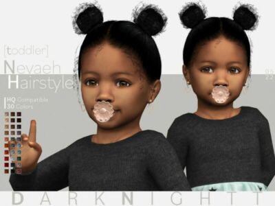 Nevaeh Hairstyle By Darknightt Sims 4 CC