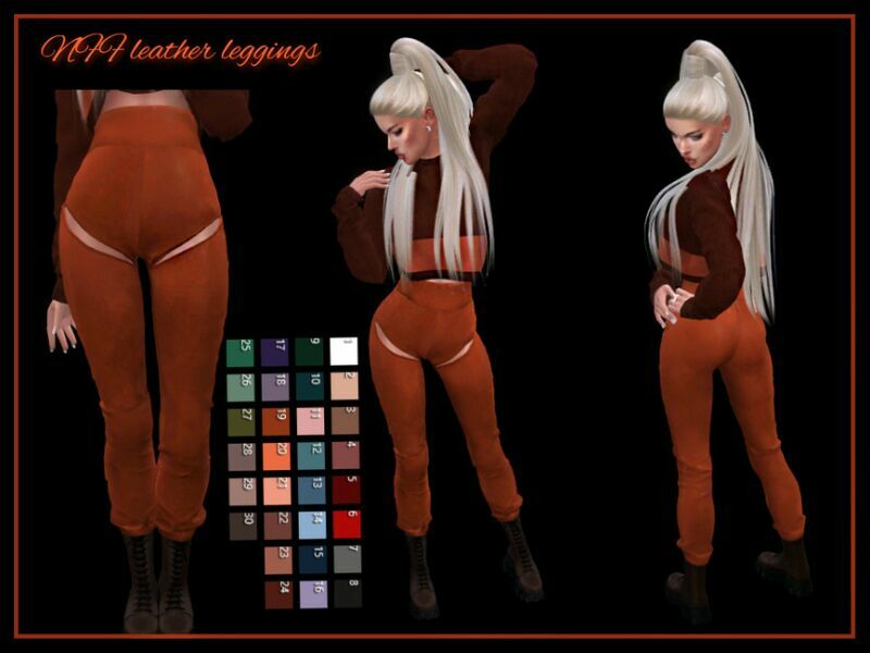 NFF Leather Leggings By Nadiafabulousflow Sims 4 CC