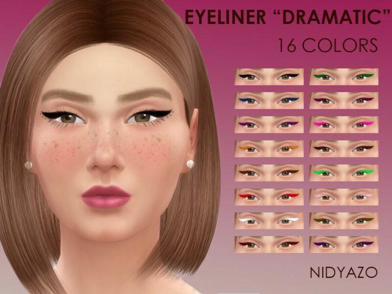 Nidyazo | Eyeliner “Dramatic” By Nidyazo Sims 4 CC