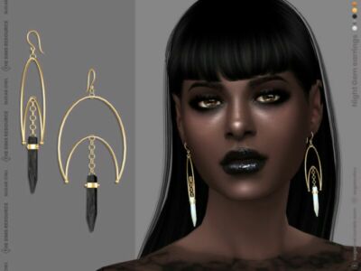 Night GEM Earrings Sims 4 CC