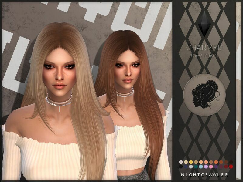 Nightcrawler-Charmed Long Hair Sims 4 CC