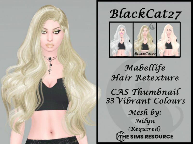 Nilyn Mabellife Hair Retexture (Mesh Needed) By Blackcat27 Sims 4 CC