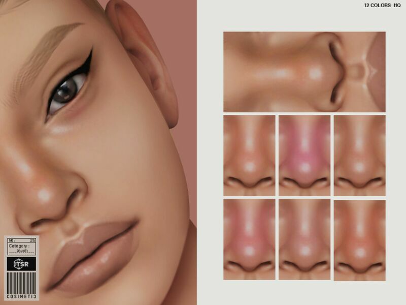 Nose Blush With Highlight | N25 By Cosimetic Sims 4 CC