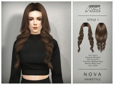 / Nova Style 1 Hairstyle Sims 4 CC