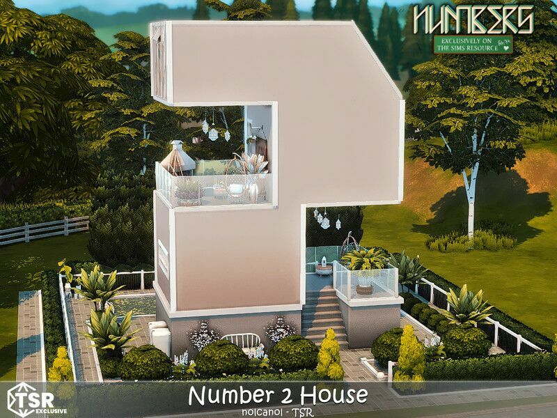 Numbers – Number 2 House NO CC Sims 4 CC