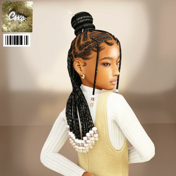 sims 4 cc nyah butterfly braids 3