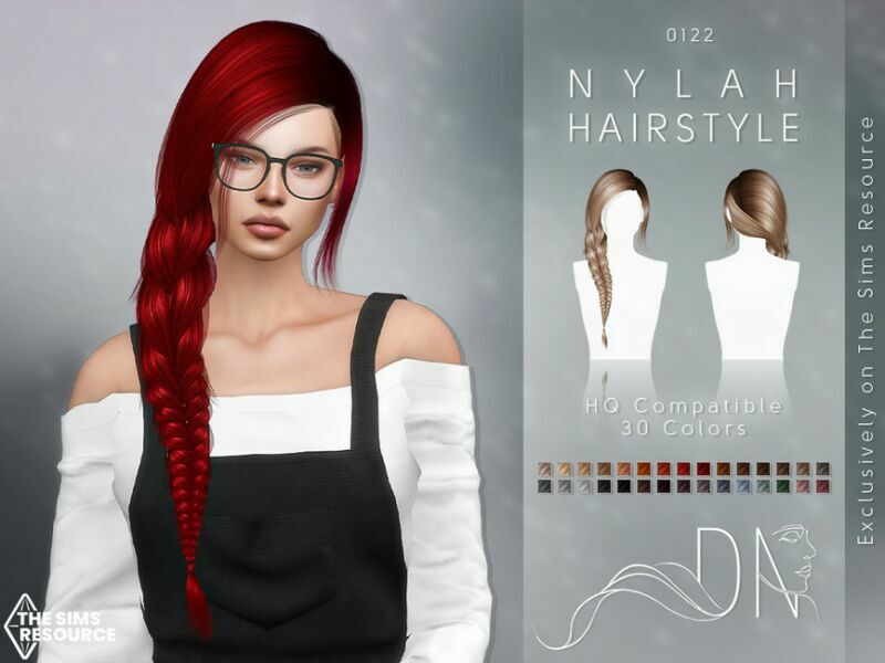 Nylah Hairstyle By Darknightt Sims 4 CC