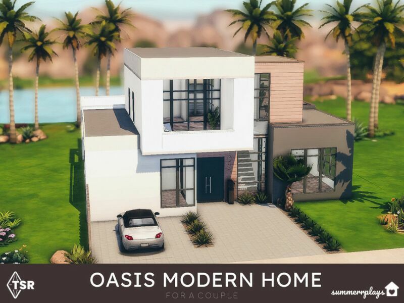 Oasis Modern Couple Home Sims 4 CC