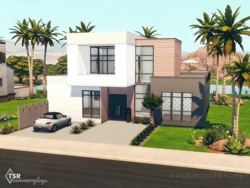 sims 4 cc oasis modern couple home 2