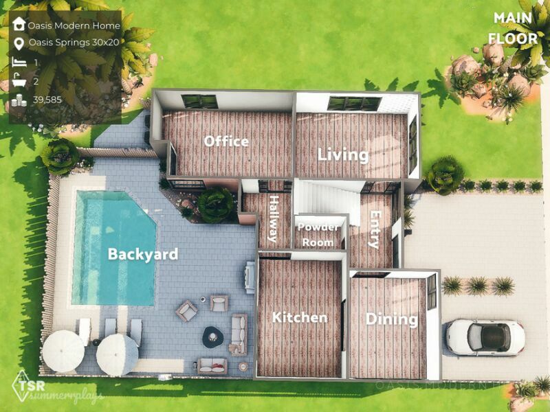 sims 4 cc oasis modern couple home 7