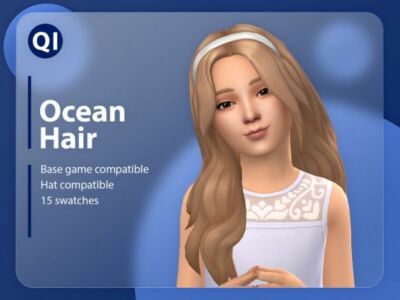 Ocean Hair By Qicc Sims 4 CC