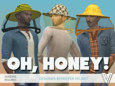 OH Honey Beekeepers Helmet By Simmiev Sims 4 CC