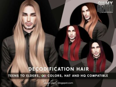 OH MY Goth – Decodification Hair Males By Sonyasimscc Sims 4 CC