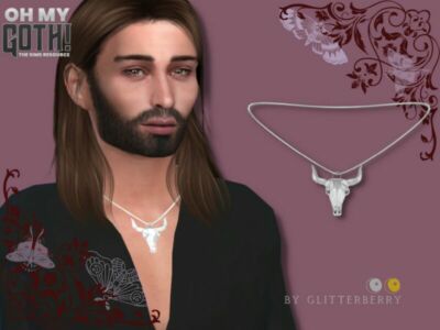 OH MY Goth- Dorian Necklace By Glitterberryfly Sims 4 CC