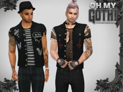 OH MY Goth Slinger Shirt By Mclaynesims Sims 4 CC