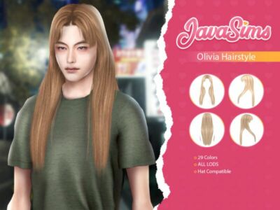 Olivia (Male Hairstyle) By Javasims Sims 4 CC