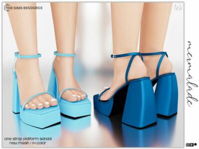 ONE Strap Platform Sandal S41 By Mermaladesimtr Sims 4 CC