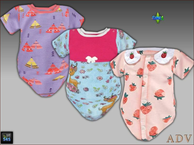 sims 4 cc onesies and socks for infant girls 3