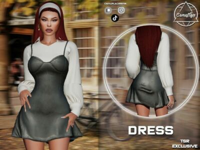 Outfit 384 – Dress With A Sweater Sims 4 CC