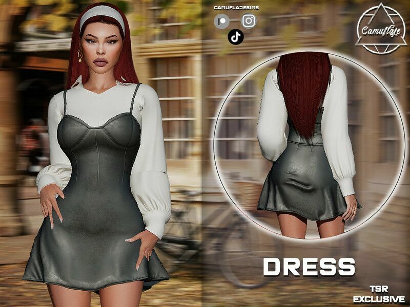 Outfit 384 – Dress With A Sweater Sims 4 CC