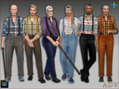 Outfit For Male Seniors Sims 4 CC