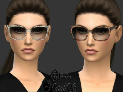 Oval Acetat Frame Sunglasses By Natalis Sims 4 CC