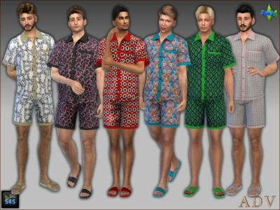 Pajamas And Slippers For Adults Sims 4 CC