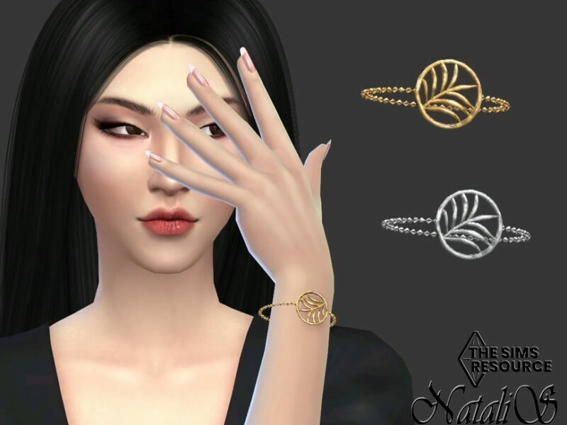 Palm Leaf Bracelet By Natalis Sims 4 CC