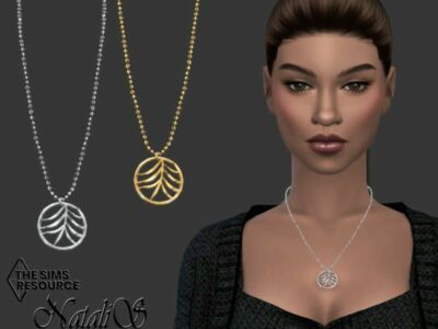 Palm Leaf Pendant By Natalis Sims 4 CC