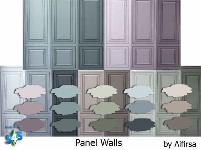 Panel Walls By Aifirsa Sims 4 CC