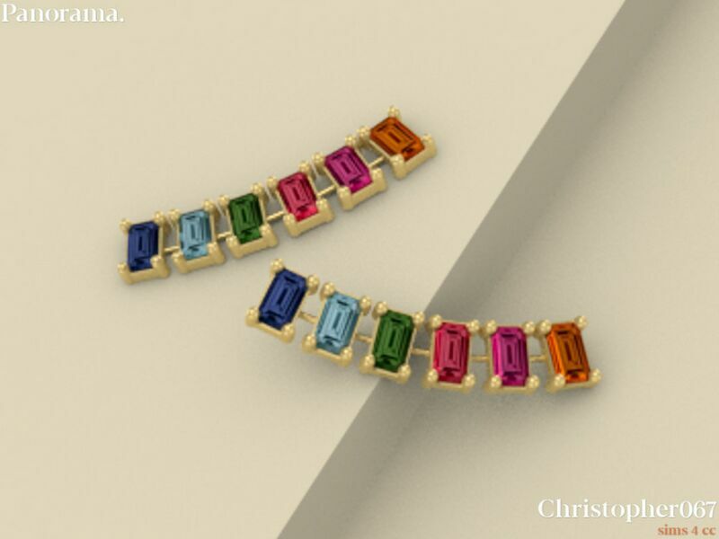 sims 4 cc panorama earrings by christopher067 3