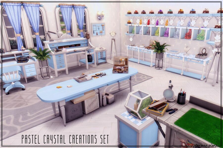 Pastel Crystal Creations SET Sims 4 CC