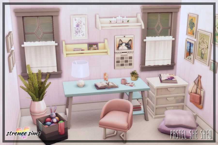 Pastel SHE Shed Sims 4 CC