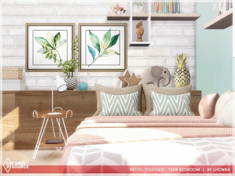 sims 4 cc pastel touched teen bedroom tsr cc only by lhonna 2