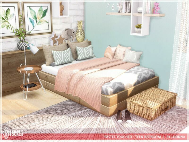 sims 4 cc pastel touched teen bedroom tsr cc only by lhonna 6