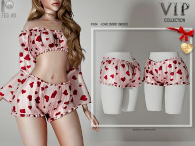 [Patreon] (Early Access) Love Outfit (Short) P104 By Busra-Tr Sims 4 CC