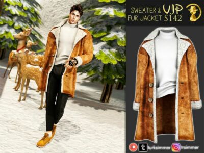 [Patreon] (Early Access) Sweater & FUR Jacket S142 By Turksimmer Sims 4 CC