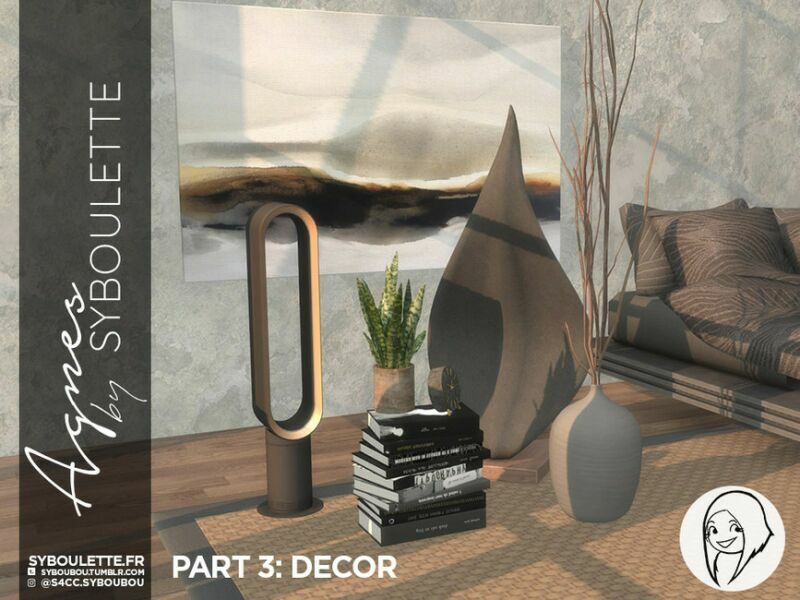 Patreon Early Release – Agnes SET – Part 3: Decor By Syboubou Sims 4 CC