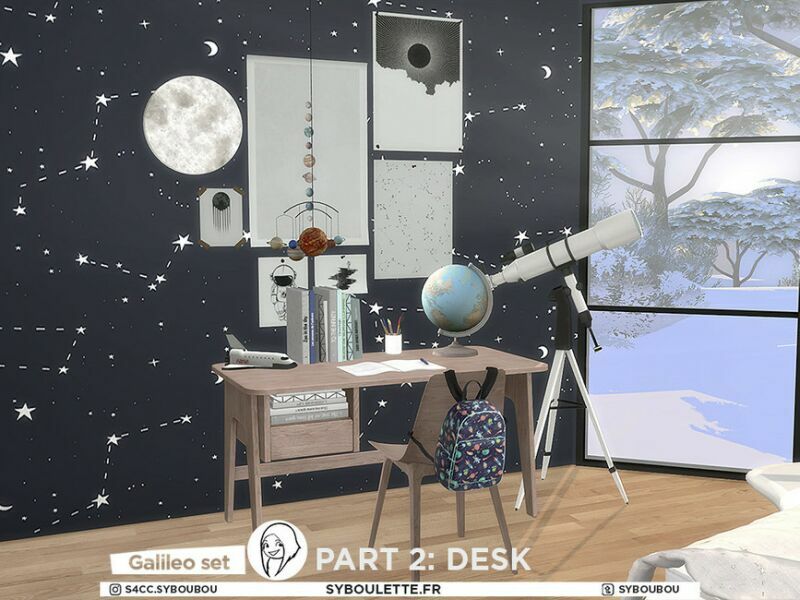 Patreon Early Release – Galileo SET – Part 2: Desk By Syboubou Sims 4 CC