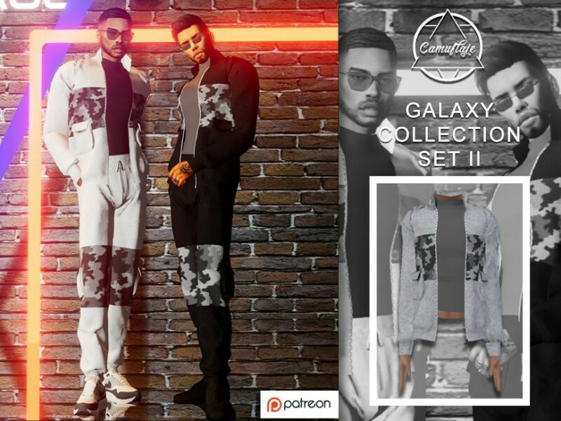 [Patreon] Galaxy Collection – SET II (Jacket With TOP) By Camuflaje Sims 4 CC