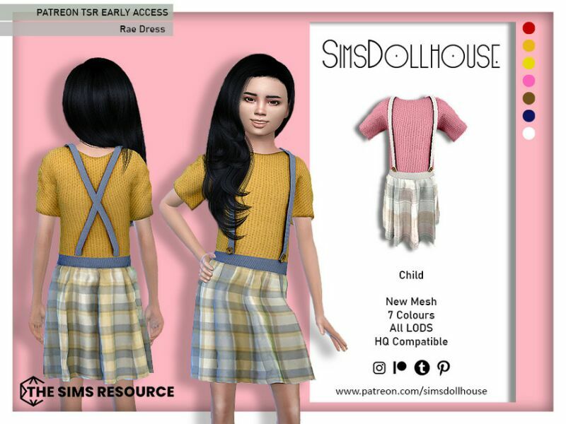 [Patreon] RAE Dress By Simsdollhouse Sims 4 CC