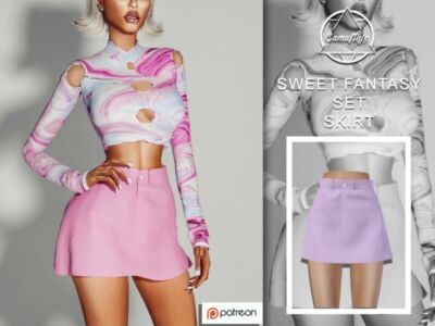 [Patreon] Sweet Fantasy SET – Skirt By Camuflaje Sims 4 CC