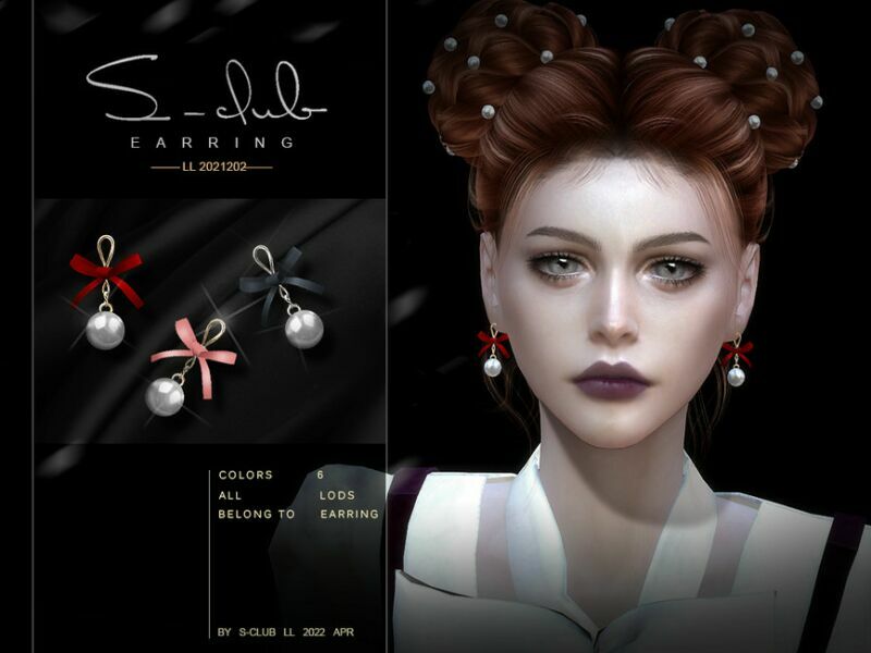 Pearl Hair Accessories By S-Club Sims 4 CC